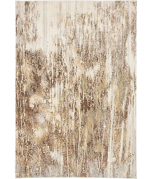 Frida distressed abstract prismatic rug - White / Brown