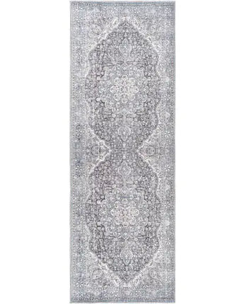 Gardenia washable area rug - Light Blue / Runner