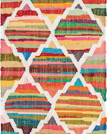 Geometric chindi trellis rug - Multi / Runner / 2’ 2 x