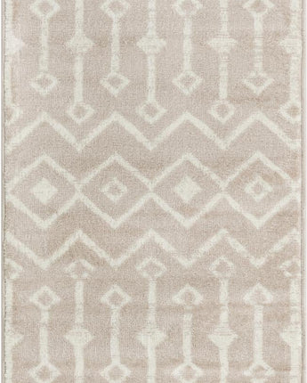 Geometric moroccan trellis rug (runner & square) - Beige