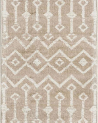 Geometric moroccan trellis rug (runner & square) - Beige