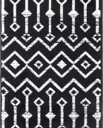 Geometric moroccan trellis rug (runner & square) - Black