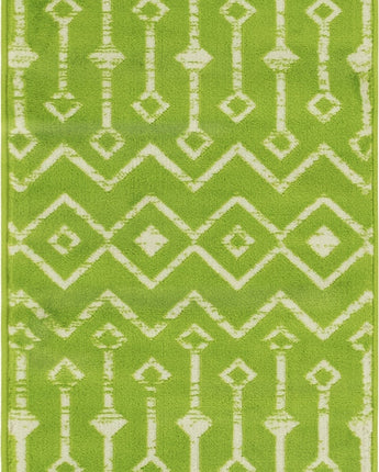 Geometric moroccan trellis rug (runner & square) - Green