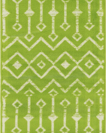 Geometric moroccan trellis rug (runner & square) - Green