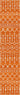 Geometric moroccan trellis rug (runner & square) - Orange