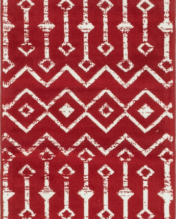 Geometric moroccan trellis rug (runner & square) - Red