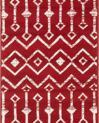 Geometric moroccan trellis rug (runner & square) - Red