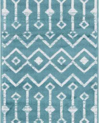 Geometric moroccan trellis rug (runner & square) - Teal