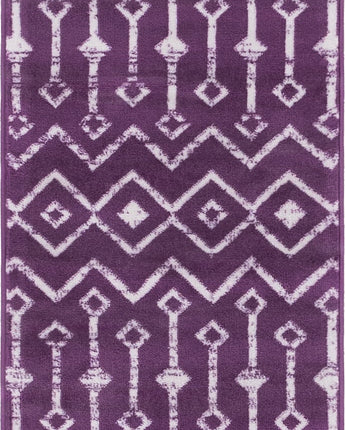 Geometric moroccan trellis rug (runner & square) - Violet