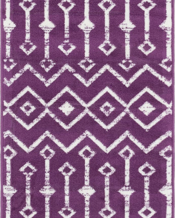 Geometric moroccan trellis rug (runner & square) - Violet