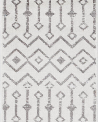 Geometric moroccan trellis rug (runner & square) - White