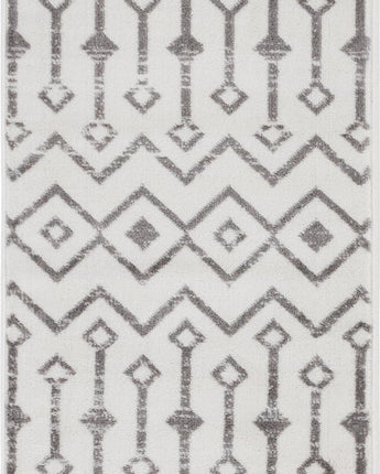 Geometric moroccan trellis rug (runner & square) - White