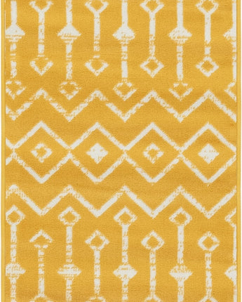 Geometric moroccan trellis rug (runner & square) - Yellow