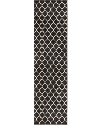 Geometric philadelphia trellis rug (runners) - Black