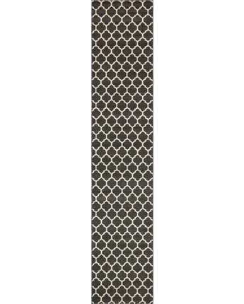 Geometric philadelphia trellis rug (runners) - Black