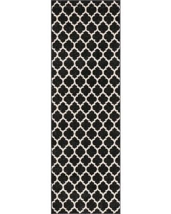 Geometric philadelphia trellis rug (runners) - Black