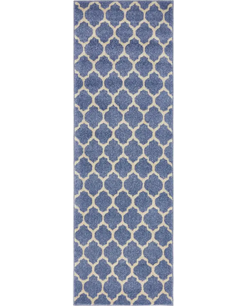 Geometric philadelphia trellis rug (runners) - Blue