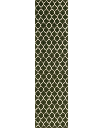 Geometric philadelphia trellis rug (runners) - Dark Green