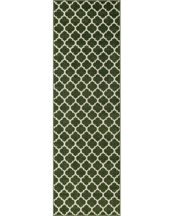 Geometric philadelphia trellis rug (runners) - Dark Green