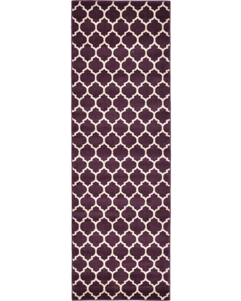 Geometric philadelphia trellis rug (runners) - Dark Purple