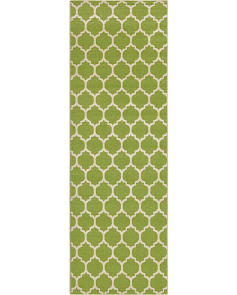 Geometric philadelphia trellis rug (runners) - Green