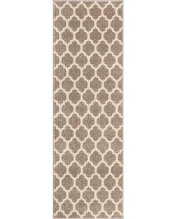 Geometric philadelphia trellis rug (runners) - Light Brown