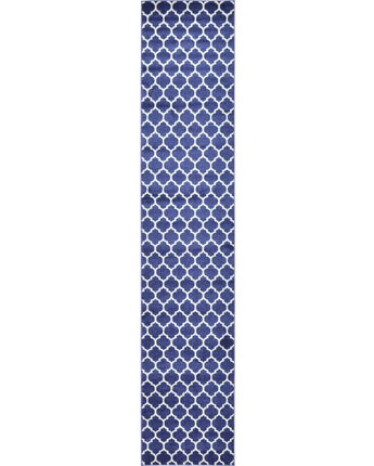 Geometric philadelphia trellis rug (runners) - Navy Blue