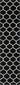 Geometric rounded trellis frieze rug (runners) - Black