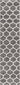 Geometric rounded trellis frieze rug (runners) - Dark Gray