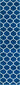 Geometric rounded trellis frieze rug (runners) - Navy Blue