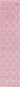 Geometric rounded trellis frieze rug (runners) - Pink