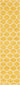 Geometric rounded trellis frieze rug (runners) - Yellow