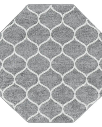 Geometric rounded trellis frieze rug (square oval &