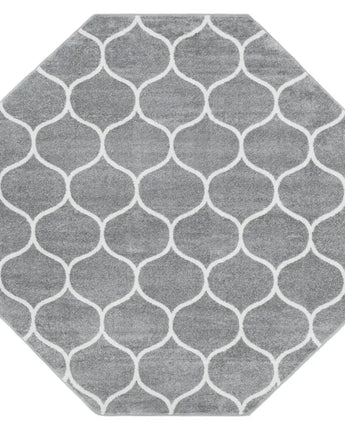 Geometric rounded trellis frieze rug (square oval &