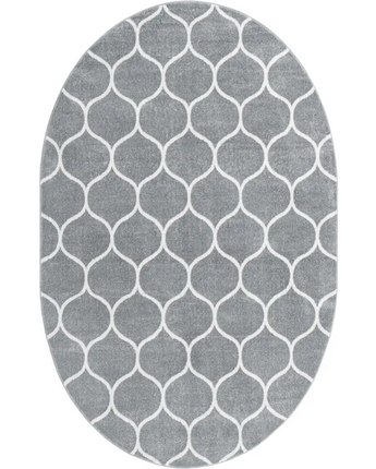 Geometric rounded trellis frieze rug (square oval &