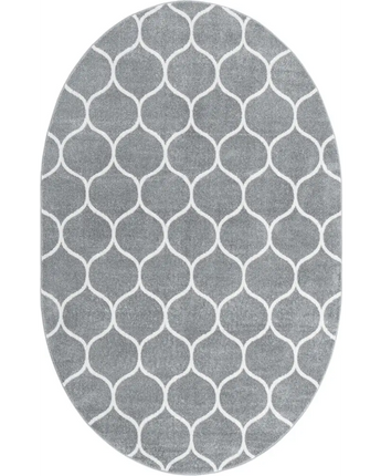 Geometric rounded trellis frieze rug (square oval &