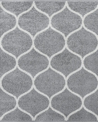 Geometric rounded trellis frieze rug (square oval &