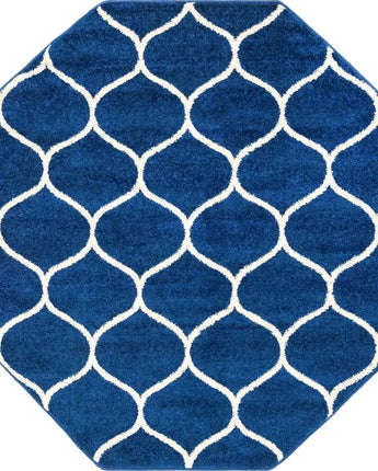 Geometric rounded trellis frieze rug (square oval &