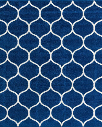 Geometric rounded trellis frieze rug (square oval &