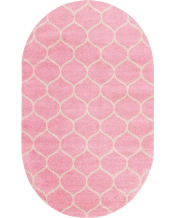 Geometric rounded trellis frieze rug (square oval &