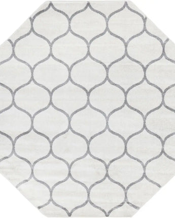 Geometric rounded trellis frieze rug (square oval &