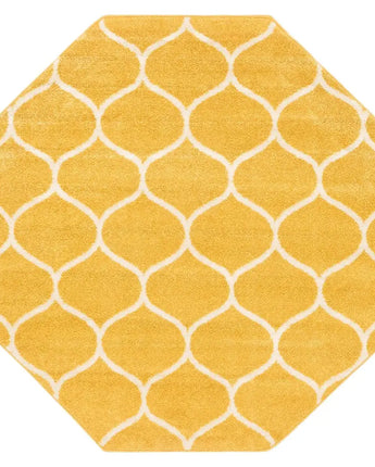 Geometric rounded trellis frieze rug (square oval &