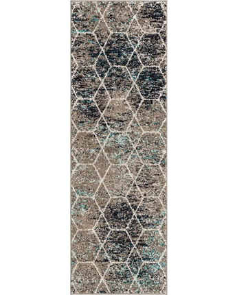 Geometric trellis frieze rug (runners & large rectangular)