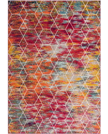 Geometric trellis frieze rug (runners & large rectangular)