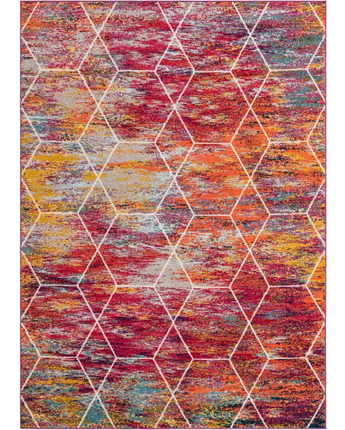 Geometric trellis frieze rug (runners & large rectangular)