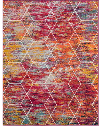 Geometric trellis frieze rug (runners & large rectangular)