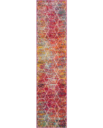 Geometric trellis frieze rug (runners & large rectangular)