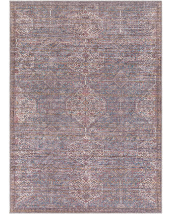 Gladiolus washable area rug - Blue / Rectangle / 5x7 - Area