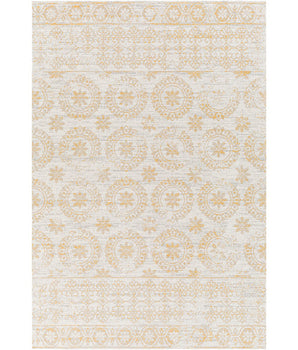 Hans washable area rug - Mustard Yellow / Rectangle / 5x7