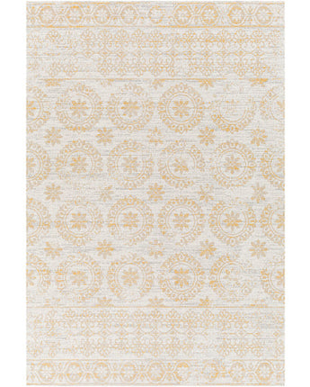 Hans washable area rug - Mustard Yellow / Rectangle / 5x7